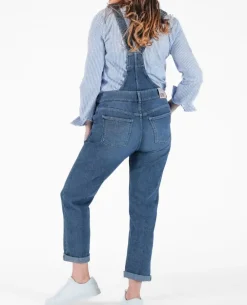 Cache Cœur Pantalons, Jupes & Shorts|Salopettes & Combinaisons-Salopette de grossesse en jean Carrie mid blue used