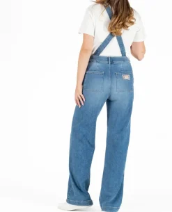 Cache Cœur Pantalons, Jupes & Shorts|Salopettes & Combinaisons-Salopette de grossesse en jean Kelly mid blue