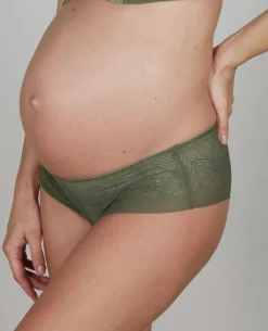 Cache Cœur Culottes De Grossesse|Culottes Et Shortys-Shorty de grossesse kaki DAHLIA