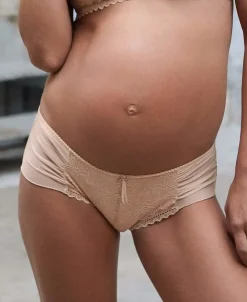 Cache Cœur Culottes De Grossesse|Culottes Et Shortys-Shorty de grossesse taille basse Iris Beige