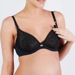 Cache Cœur Soutiens-gorge Avec Armatures|Soutiens-gorge Avec Armature-Soutien gorge classique LOUISE grossesse et allaitement Marine