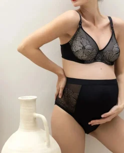 Cache Cœur Soutiens-gorge Avec Armatures|Soutiens-gorge Avec Armature-Soutien gorge maternité et allaitement avec armatures DAHLIA noir