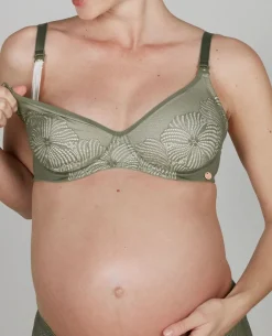 Cache Cœur Soutiens-gorge Avec Armatures|Soutiens-gorge Avec Armature-Soutien gorge maternité et allaitement avec armatures DAHLIA kaki