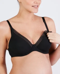 Cache Cœur Soutiens-gorge Avec Armatures|Soutiens-gorge Avec Armature-Soutien-gorge de grossesse et d'allaitement Milk Noir