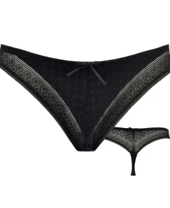 Cache Cœur Culottes De Grossesse|Culottes Et Shortys-Tanga de grossesse MOSAIC Noir