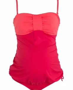 Cache Cœur Maillots De Bain De Grossesse|Maillots De Bain Allaitement-Tankini de grossesse EDEN Rouge