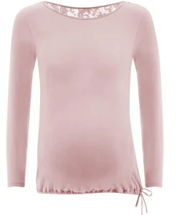 Cache Cœur Pyjamas & Homewear-Tunique de grossesse et d’allaitement Sofia pétale Rose