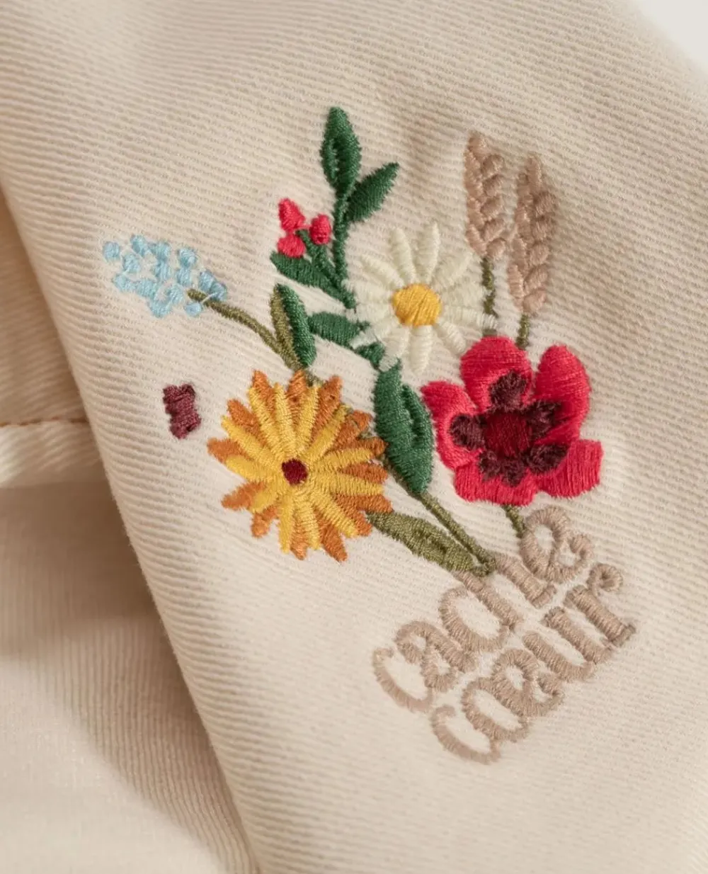 Cache Cœur Hauts-Veste Jean de maternité Romy beige